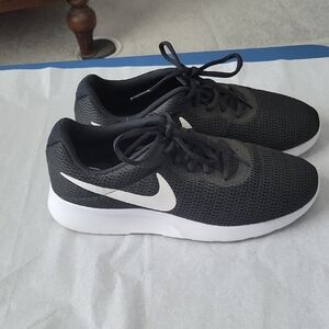Nike Black Mesh Sneakers with White Accents
